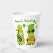 Leprechaun Gnome Shamrocks St. Patrick's Day Papieren Bekers (Voorkant)