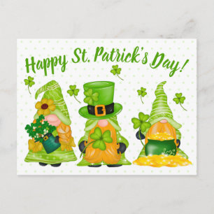 Leprechaun Gnome Stippen Happy St. Patrick's Day P Briefkaart