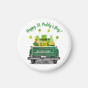 Leprechaun Gnome  Truck St. Paddy's Day Magneet
