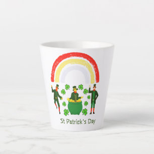 Leprechaun Gold Pot Rainbow St Patrick's Day Latte Mok