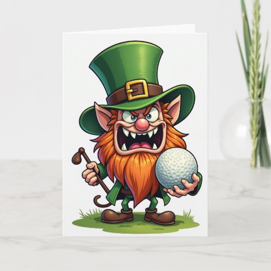 Leprechaun Golf Fun Kaart (Voorkant)