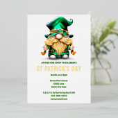 Leprechaun goud folklore Eire elf feestdag Folie Uitnodiging (Staand Voorkant)