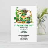 Leprechaun goud Iers bier St Patrick's Day plezier Kaart (Staand voorkant)