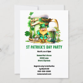 Leprechaun goud Iers bier St Patrick's Day plezier Kaart