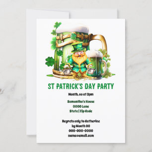 Leprechaun goud Iers bier St Patrick's Day plezier Kaart