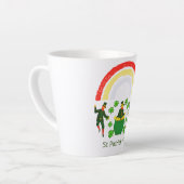 Leprechaun Goud Pot Regenboog St. Patrick's Dag  Latte Mok (Linkerhoek)