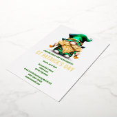 Leprechaun gouden folie folklore Eire elf vakantie Folie Uitnodiging (Gedraaid)