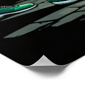 Leprechaun graft een muur met het woord "Lucky" Poster (Hoek)