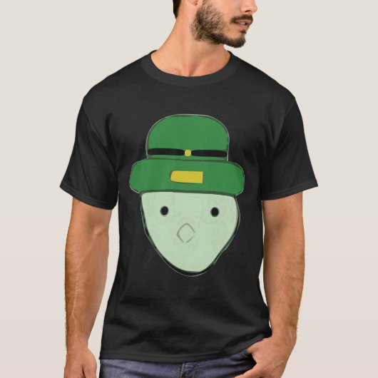 Leprechaun Green Colored Sketch Meme T-shirt (Voorkant)