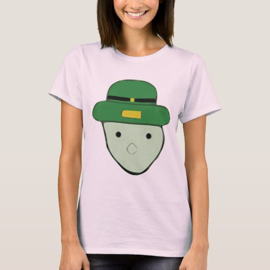 Leprechaun Green Colored Sketch Meme T-shirt (Voorkant)