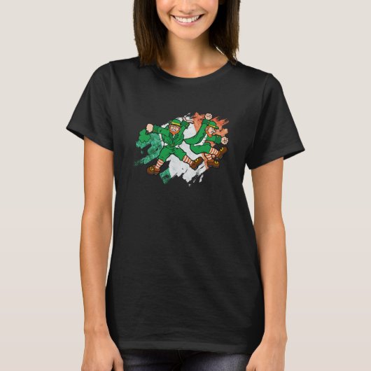 Leprechaun Griddy Dance St Patrick's Day Boys Girl T-shirt (Voorkant)