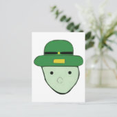 Leprechaun Groen Gekleurde Schets Meme Briefkaart (Staand voorkant)
