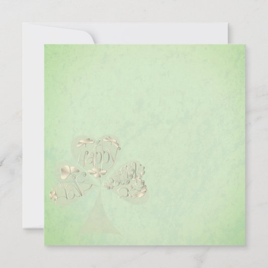 Leprechaun "Happy St. Patrick's Day" Bedankkaart (Achterkant)