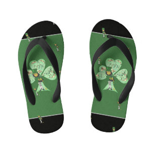 Leprechaun "Happy St. Patrick's Day" Kinder Teenslippers