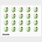 Leprechaun Happy St Patrick's Day Ronde Sticker (Vel)