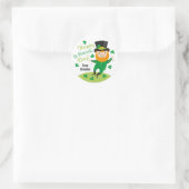 Leprechaun Happy St Patrick's Day Ronde Sticker (Tas)