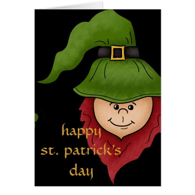 Leprechaun Happy St. Patrick's Day Wenskaart (Voorkant)