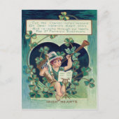 Leprechaun Harp Shamrock Horn Briefkaart (Voorkant)