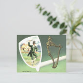 Leprechaun Harp van Erin Clay Pipe Jig Briefkaart (Staand voorkant)