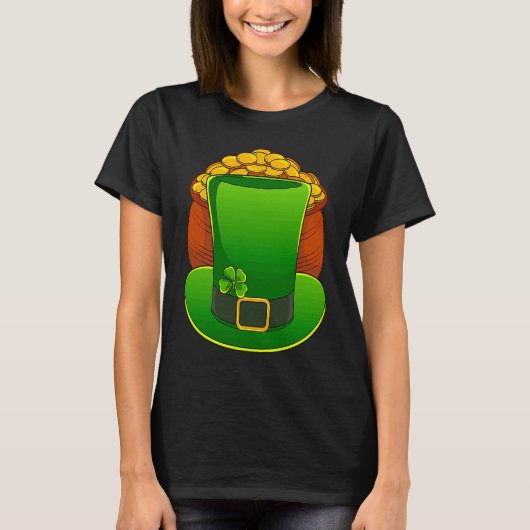 Leprechaun Hat Lucky St Patricks Day T-shirt (Voorkant)