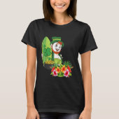 Leprechaun Hawaiian Surfen Happy St Patricks Day T-shirt (Voorkant)