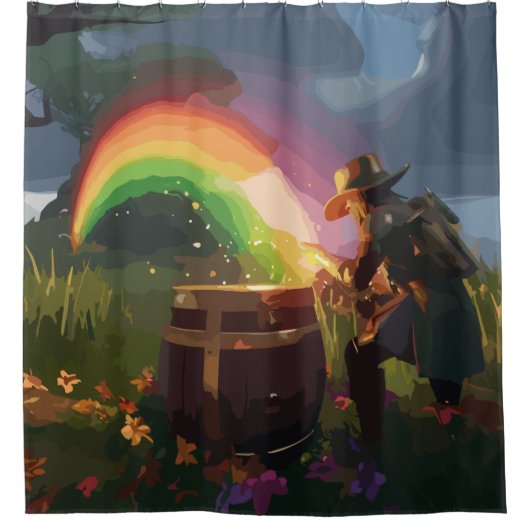 Leprechaun Hideaway Douchegordijn (Voorkant)