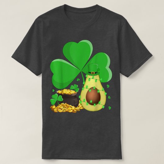 Leprechaun Hoed Klaverblad Avocado St T-shirt (Design voorkant)