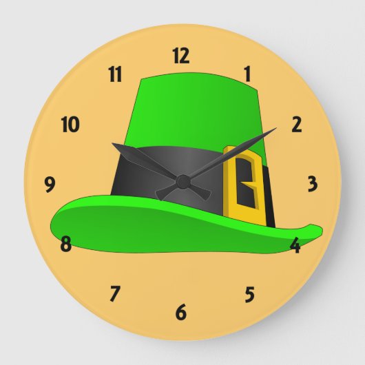 Leprechaun-hoed met gesp grote klok (Voorkant)