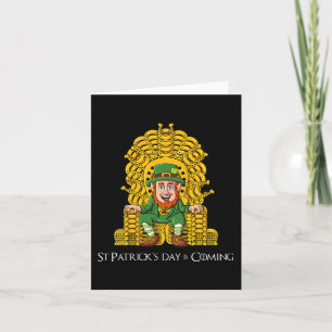 Leprechaun Hoefijzer Throne St Patricks Day Boys Kaart