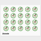 Leprechaun Hond Ronde Sticker (Vel)