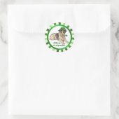 Leprechaun Hond Ronde Sticker (Tas)