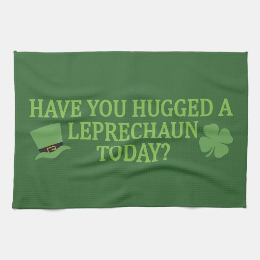 Leprechaun Hug keukenhanddoek (Horizontaal)