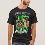 Leprechaun I Love Getting Head on Beer St Patrick T-shirt (Voorkant)