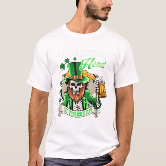 Leprechaun I Love Getting Head On T-shirt (Voorkant)