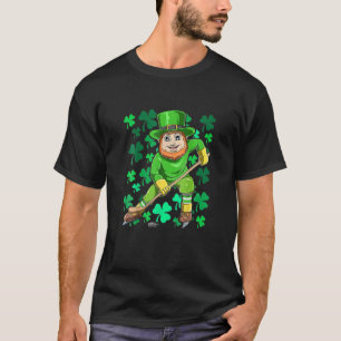 Leprechaun Ice Field Hockey Funny St Patricks Day T-shirt