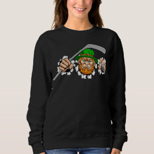 Leprechaun Ice Field Hockey St Patricks Day Sport Trui
