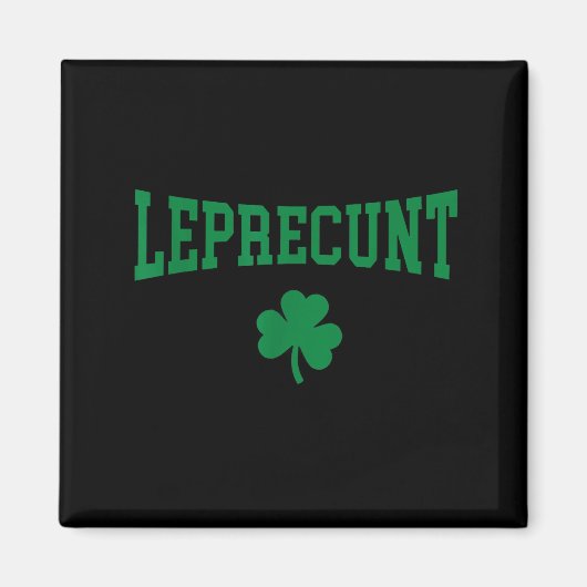 Leprechaun Iers St. Patrick's Day grappige shamroc Magneet (Voorkant)