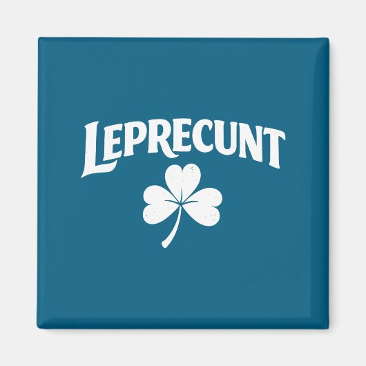 Leprechaun Iers St. Patrick's Day grappige shamroc Magneet (Voorkant)