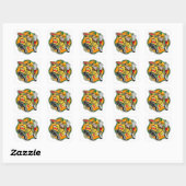 Leprechaun Ierse brandweerman Vierkante Sticker (Vel)