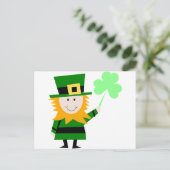 Leprechaun Ierse Folklore Fee Elf Kunst Schattig L Briefkaart (Staand voorkant)