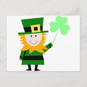 Leprechaun Ierse Folklore Fee Elf Kunst Schattig L Briefkaart