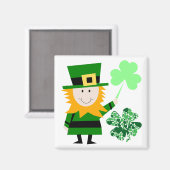 Leprechaun Ierse Folklore  Fee  Elf Kunst Schattig Magneet (Voorkant / Achterkant)