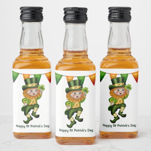 Leprechaun Ierse whiskey St Patrick's Day-feest Likeurfles Etiket (Flessen)