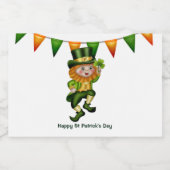 Leprechaun Ierse whiskey St Patrick's Day-feest Likeurfles Etiket (Enkel label)
