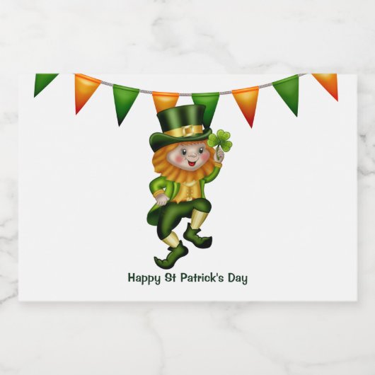 Leprechaun Ierse whiskey St Patrick's Day-feest Likeurfles Etiket (Enkel label)