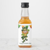 Leprechaun Ierse whiskey St Patrick's Day-feest Likeurfles Etiket (Voorkant)