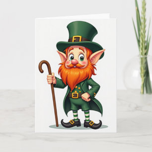 Leprechaun Illustratiekaart Kaart