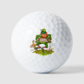 Leprechaun in Green, Happy Saint Patrick's Day Golfballen (Voorkant)