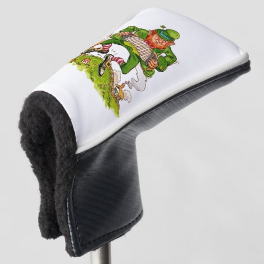 Leprechaun in Green, Happy Saint Patrick's Day Golfheadcover (3/4 voorkant)