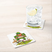 Leprechaun in Green, Happy Saint Patrick's Day Kartonnen Onderzetters (Insitu)